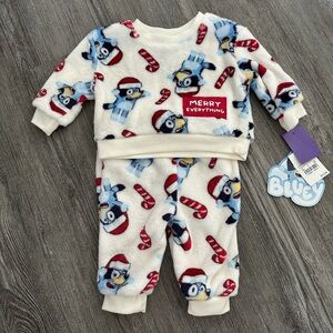 Bluey Holiday/Christmas “Merry Everything” Fleece Set